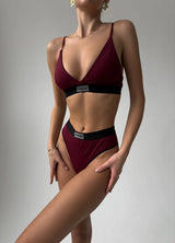 IRMA WOMEN`S UNDERWEAR SET, BURGUNDY
