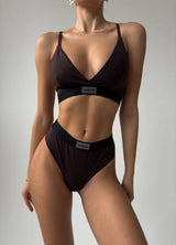 IRMA WOMEN`S UNDERWEAR SET, BROWN