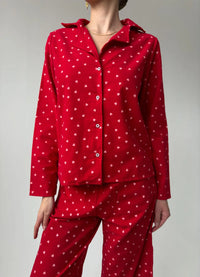 LIZZY FLANNEL WOMEN`S PAJAMAS, RED