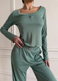 AIDA WOMEN`S PAJAMA, GREEN