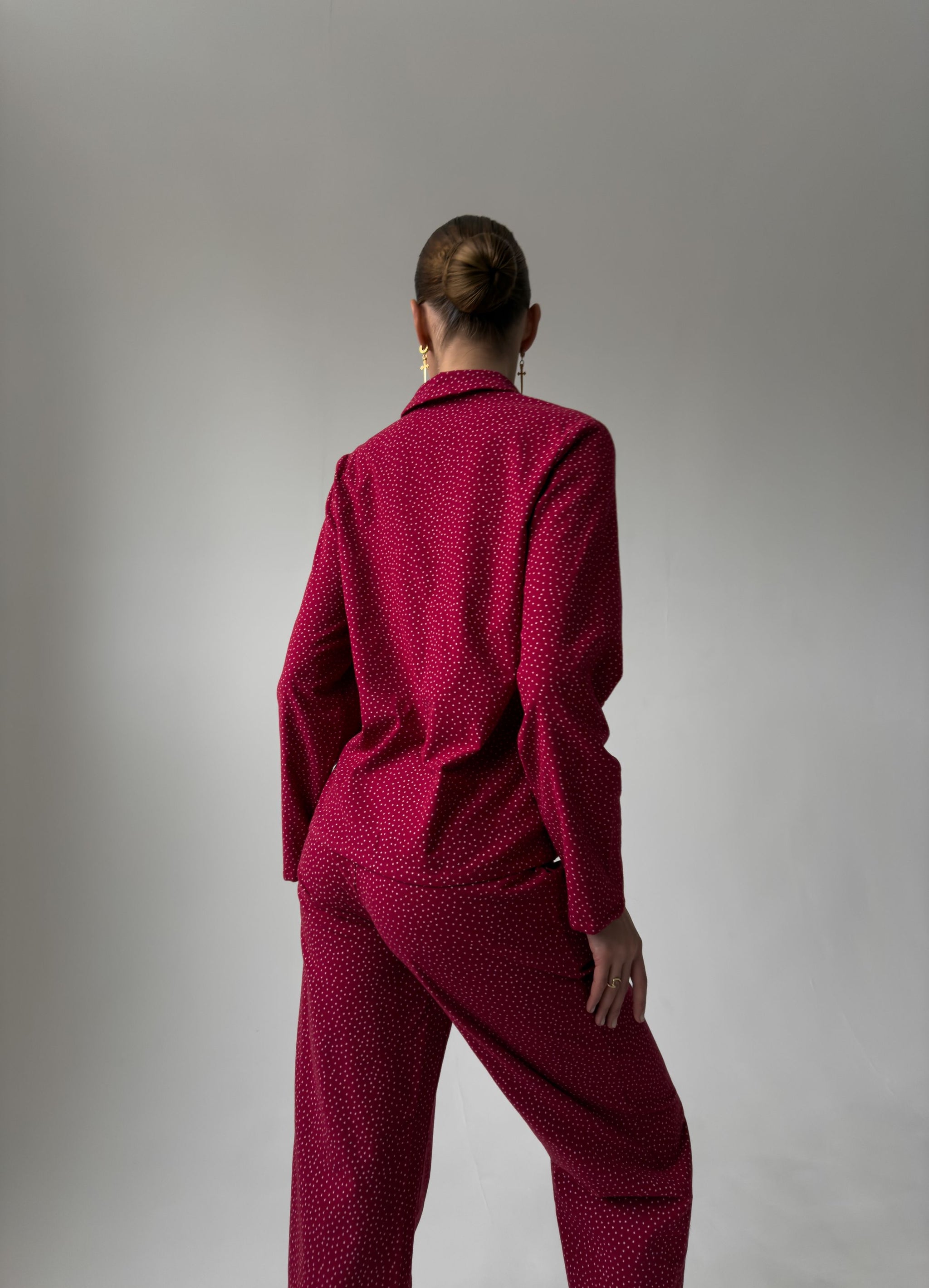 ANNIE WOMEN'S PAJAMA, BURGUNDY