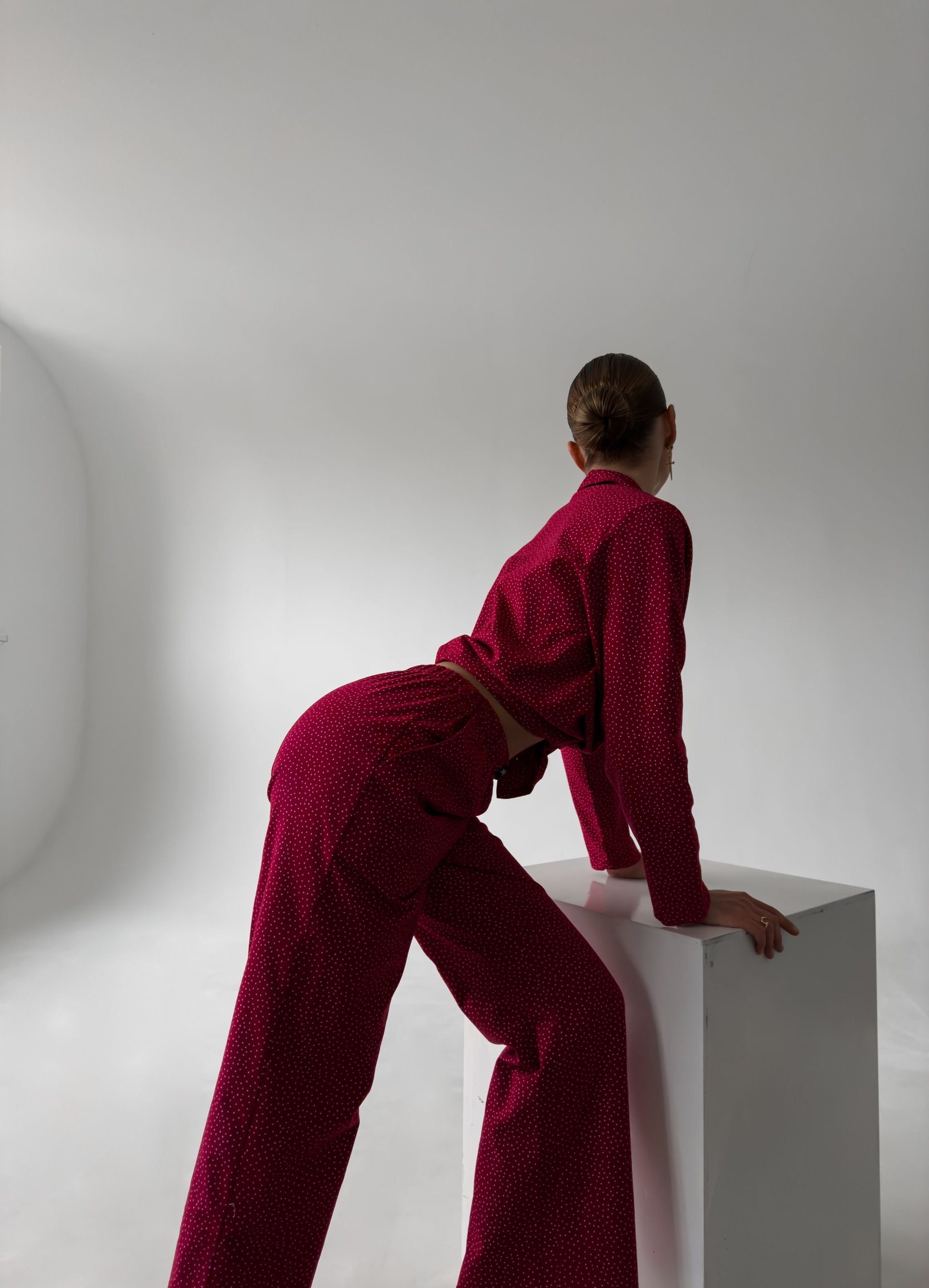 ANNIE WOMEN'S PAJAMA, BURGUNDY