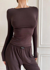 DONNA WOMEN'S PAJAMA, BROWN