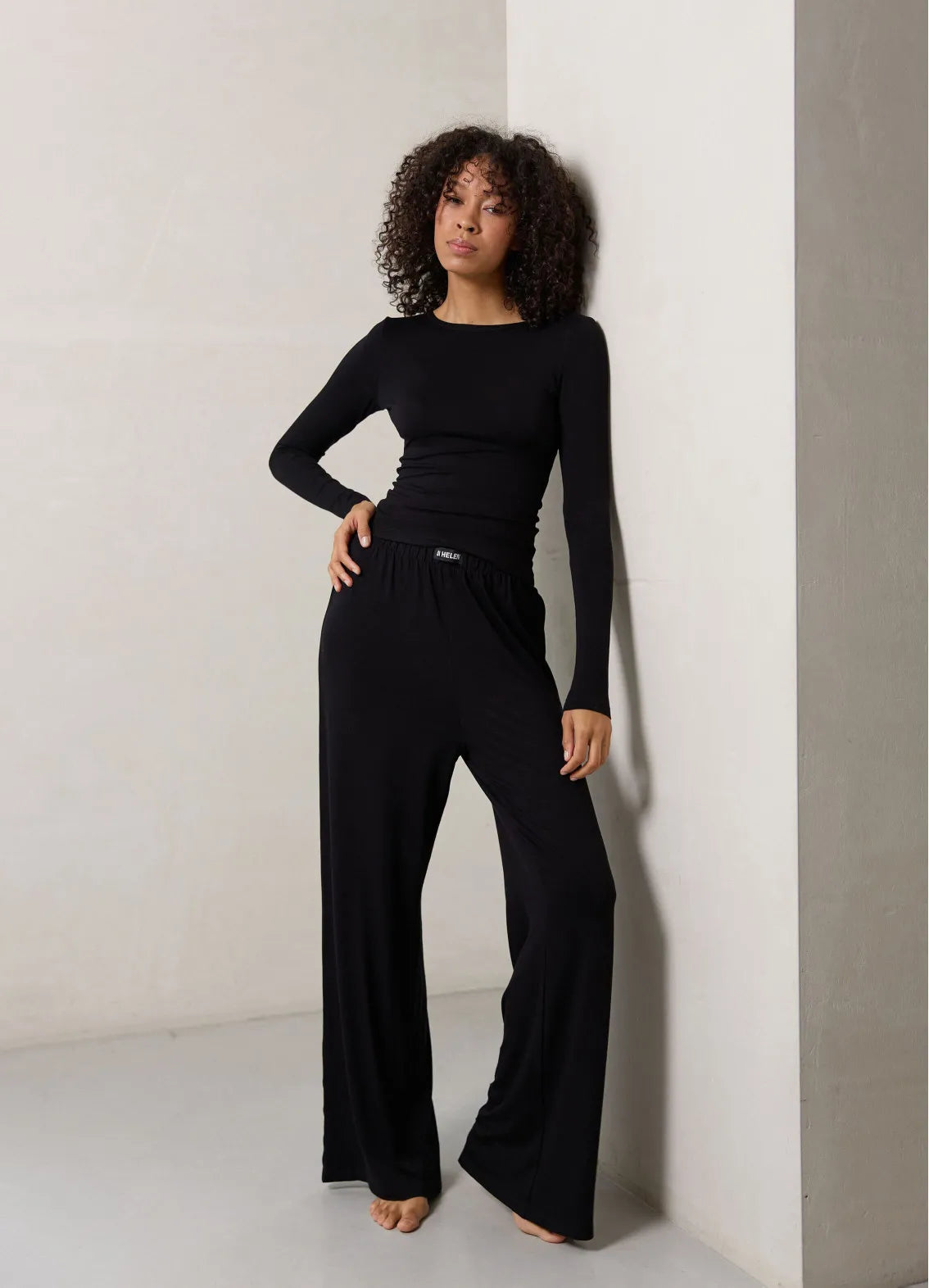 DONNA WOMEN'S PAJAMA, BLACK