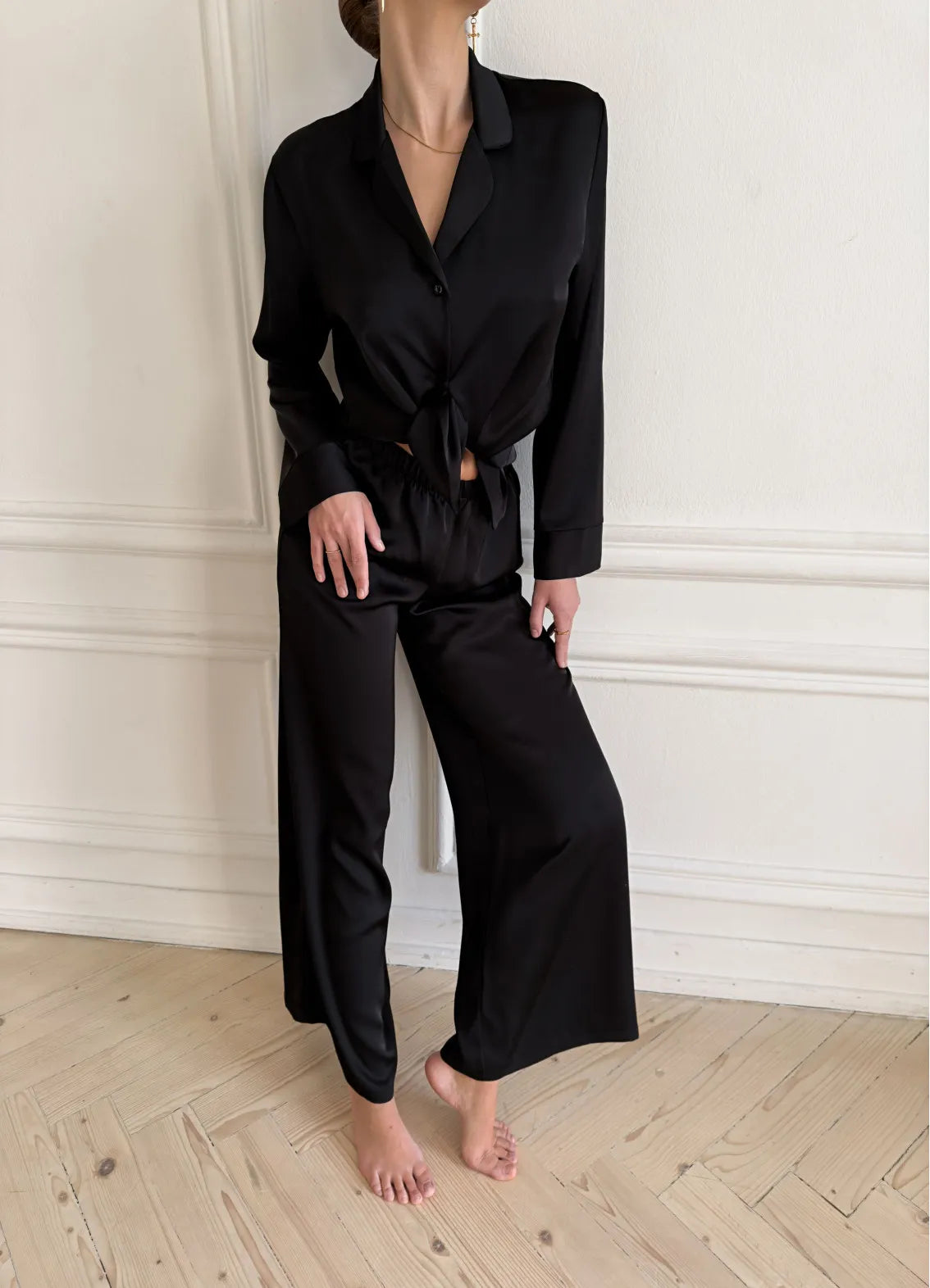 JANET WOMEN'S PAJAMA, BLACK