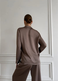 JANET WOMEN'S PAJAMA, BROWN