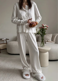 VERONA PAJAMA WITH PANTS, MILKY