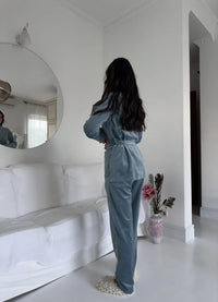 AURA WOMEN'S COTTON PAJAMAS, TURQUOISE