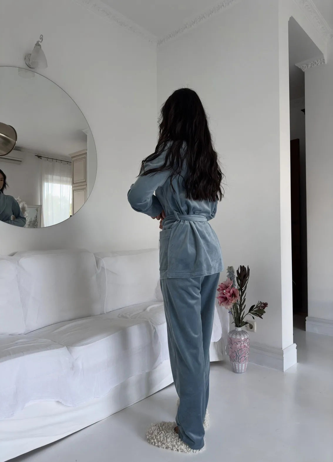 AURA WOMEN'S COTTON PAJAMAS, TURQUOISE