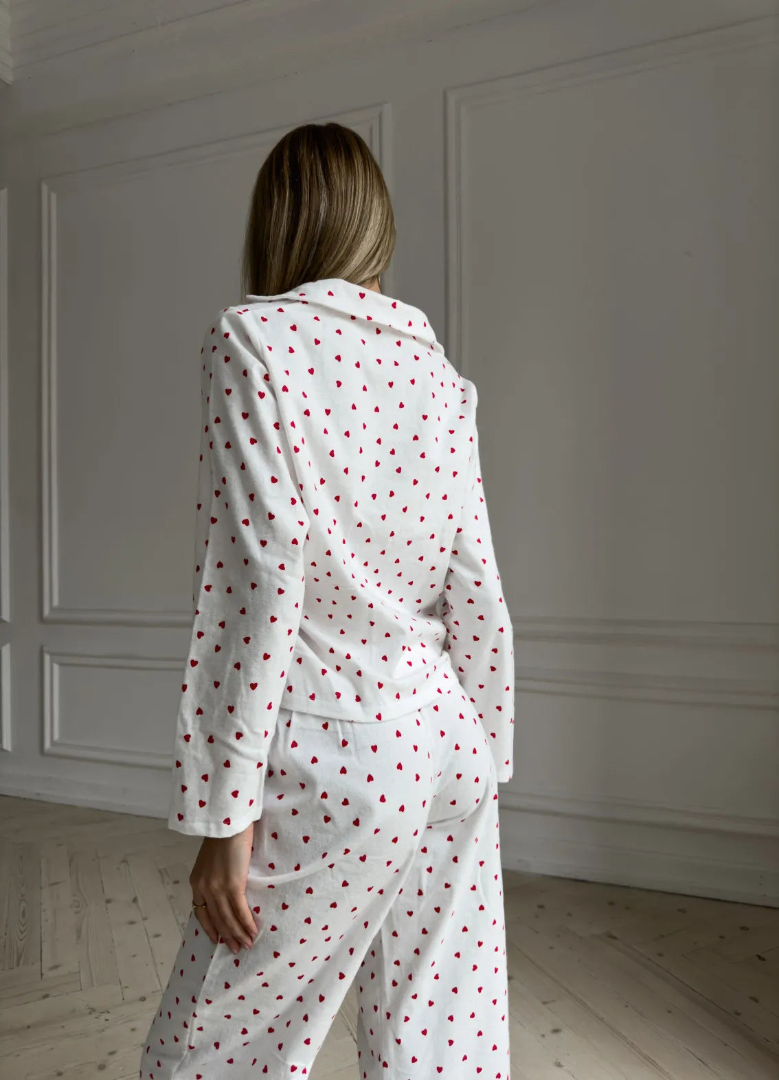 LIZZY FLANNEL WOMEN`S PAJAMAS, WHITE