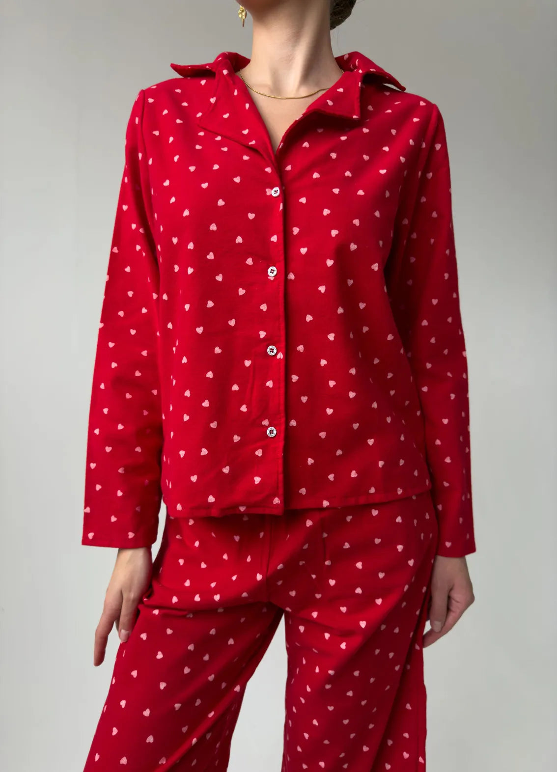 LIZZY FLANNEL WOMEN`S PAJAMAS, RED