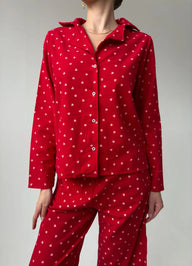 LIZZY FLANNEL WOMEN`S PAJAMAS, RED