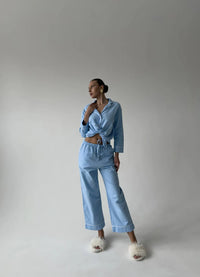 ZARINA WOMEN'S PAJAMA, LIGHT BLUE