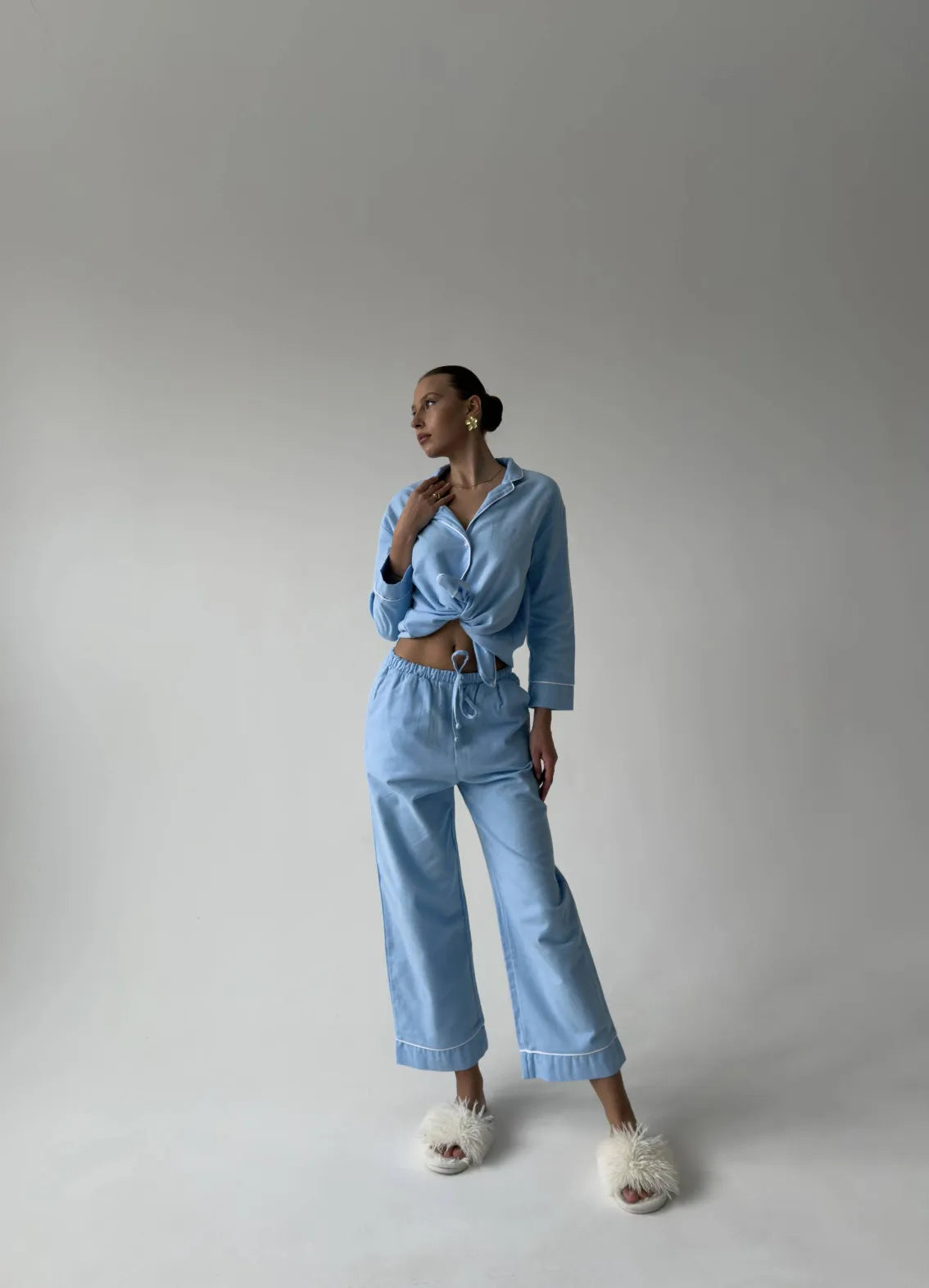 ZARINA WOMEN'S PAJAMA, LIGHT BLUE