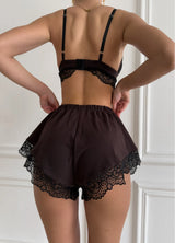 ALBA WOMEN`S PAJAMAS, BROWN