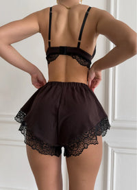 ALBA WOMEN`S PAJAMAS, BROWN