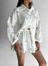 KELLY WOMEN`S PAJAMAS, WHITE