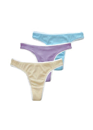 BEATRICE PANTIES SET (3 PIECES), MULTICOLOR