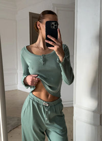 AIDA WOMEN`S PAJAMA, GREEN