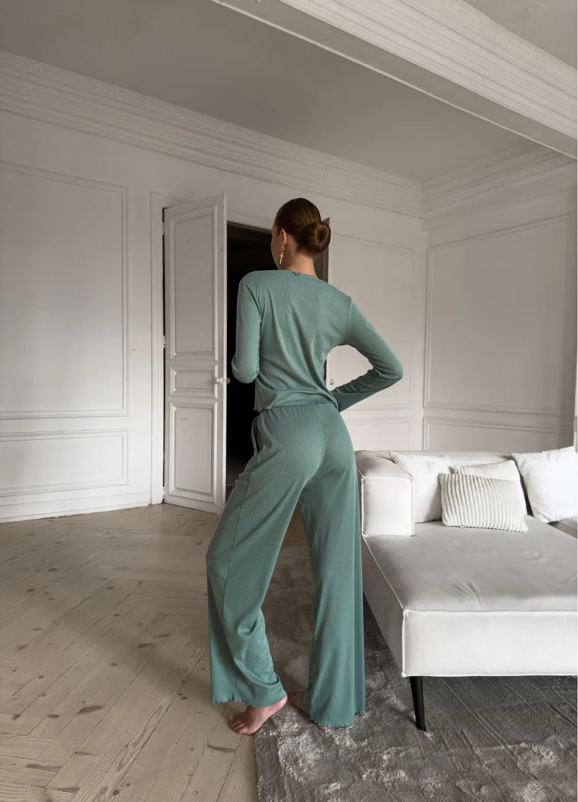 AIDA WOMEN`S PAJAMA, GREEN
