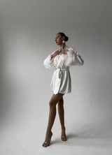 IRIS WOMENS BATHROBE, WHITE