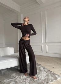 DONNA WOMEN'S PAJAMA, BROWN