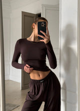 DONNA WOMEN'S PAJAMA, BROWN