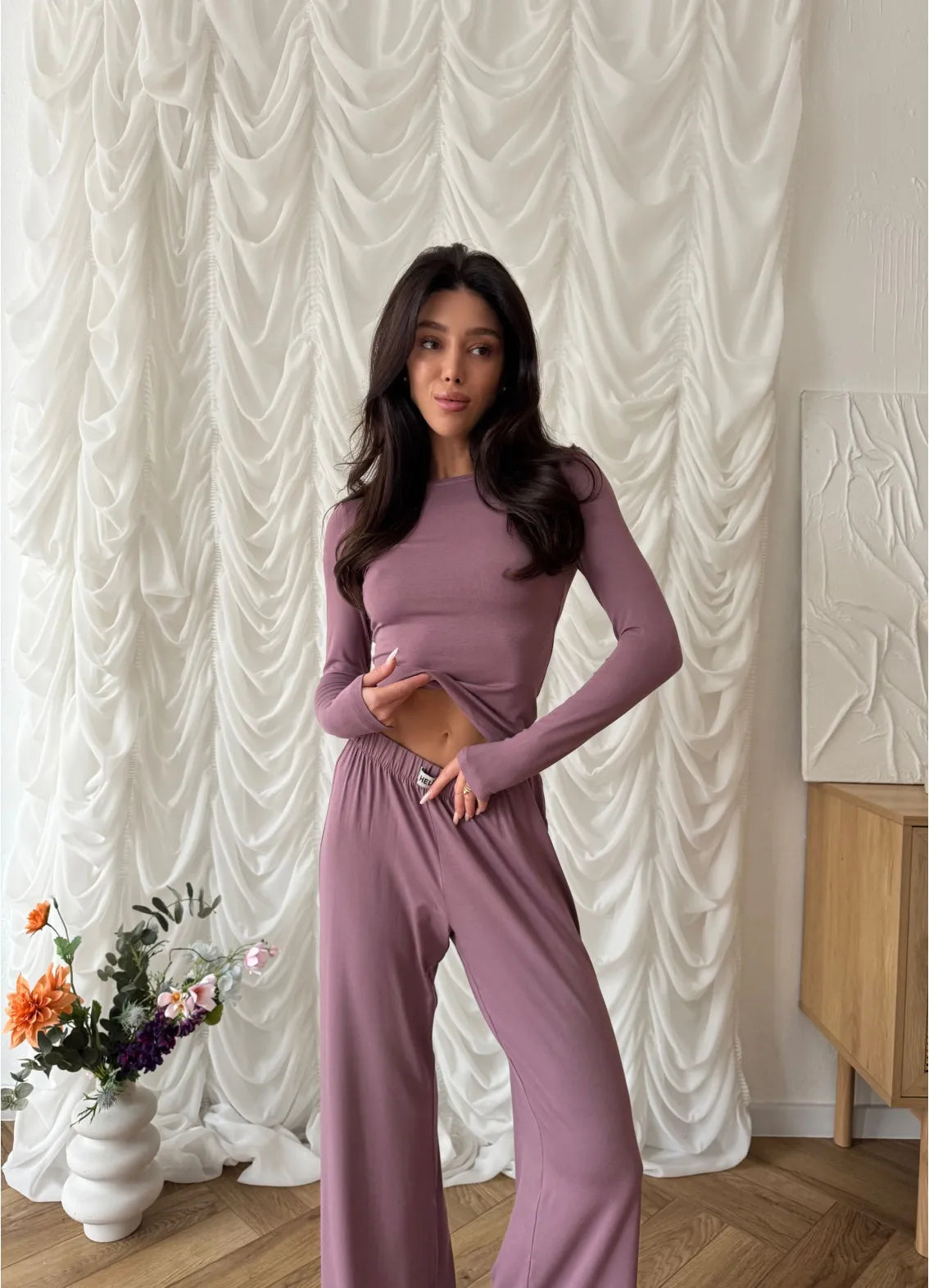 DONNA WOMEN'S PAJAMA, PURPLE