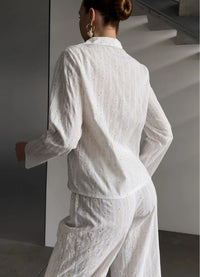 DAISY WOMEN`S PAJAMAS, WHITE