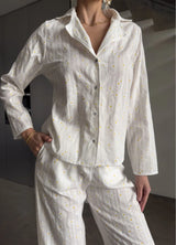 DAISY WOMEN`S PAJAMAS, WHITE