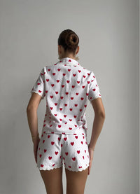 CASSIE WOMEN'S COTTON PAJAMA, WHITE