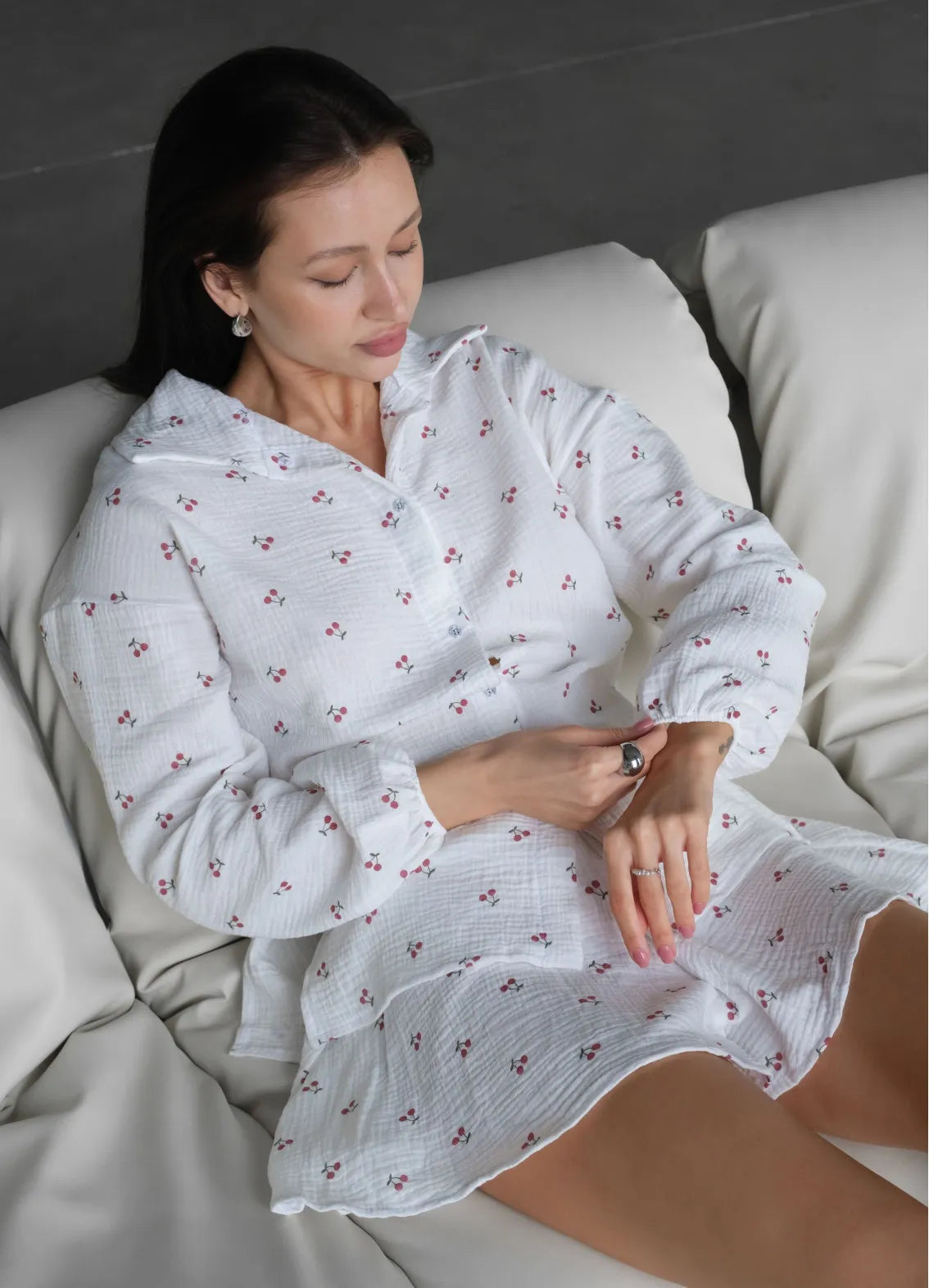 REESE WOMEN'S PAJAMAS, WHITE