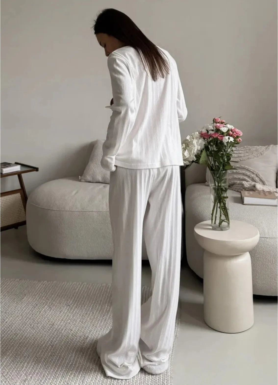 VERONA PAJAMA WITH PANTS, MILKY