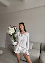 VERONA PAJAMA WITH SHIRT, MILKY