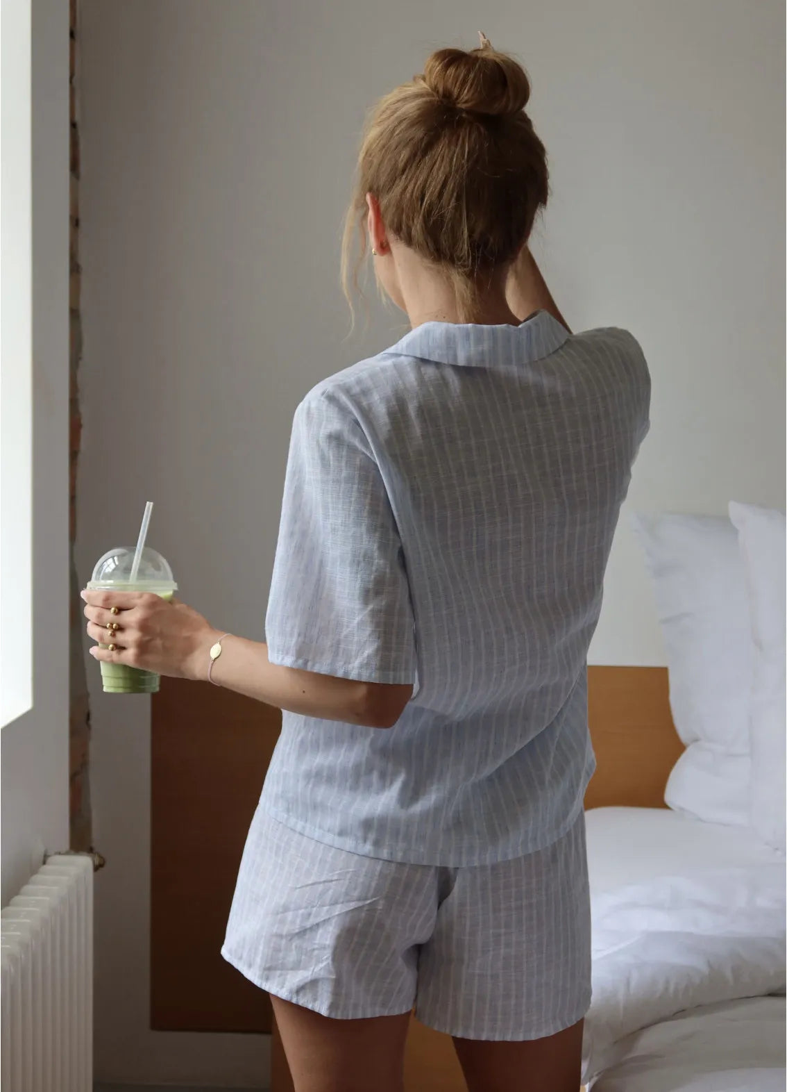 YASMIN WOMEN`S PAJAMA, LIGHT BLUE