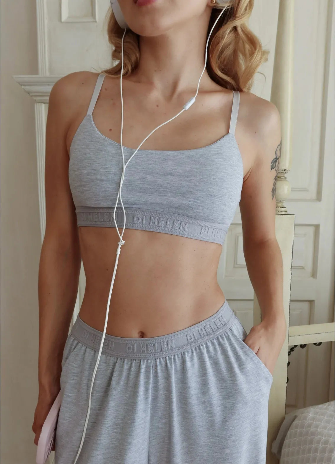 LEONA WOMEN'S PAJAMA, GREY