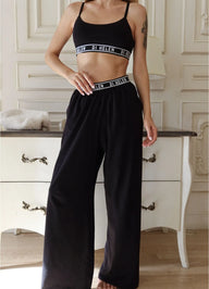 LEONA WOMEN'S PAJAMA, BLACK