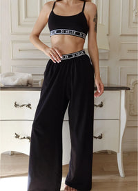 LEONA WOMEN'S PAJAMA, BLACK