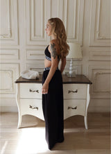 LEONA WOMEN'S PAJAMA, BLACK