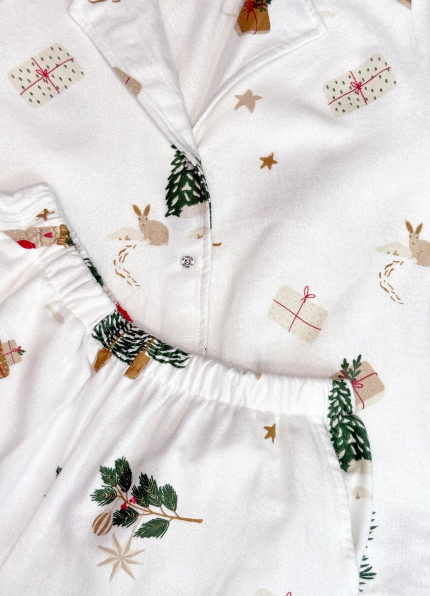 NEW YEAR'S WOMEN`S PAJAMAS, WHITE