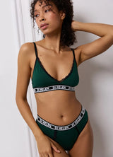 DI HELEN RUFFLE WOMEN'S UNDERWEAR SET, GREEN