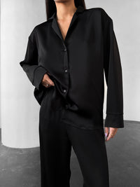 LAURA WOMEN`S PAJAMAS, BLACK